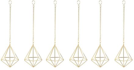 6 Pcs Nordic Stijl Opknoping Tillandsia Air Plant Rack Muur Opknoping Geometrische Metalen Tillandsia Lucht Planten Rack Holder