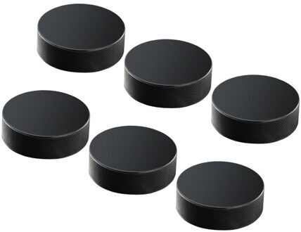 6 Pcs Professionele Rubber Ijshockey Pucks Standaard Hockey Ballen Sport Benodigdheden Voor Praktijk Training Spel (Zwart)