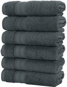 6 Pcs Puur Katoen Gezicht Handdoek Super Absorberend Grote Gezicht/Badhanddoek Dikke Zachte Handdoeken Badkamer Huishouden Strand handdoek #36 grijs