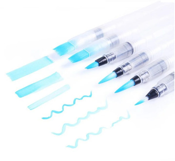 6 Pcs/set Water Color Brush Pencil Portable Paint Brush Soft Watercolor Brush Ink Pen for Painting Drawing Art Supplies