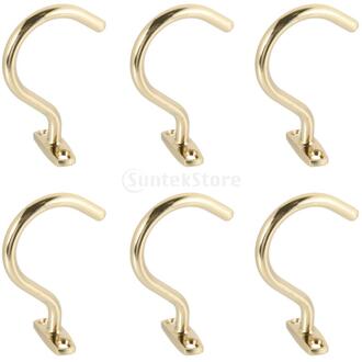 6 Pcs Snooker Biljart Cue Messing Haak Te Houden Brug Stok Zwembad Rack