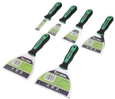6 Pcs Stopverf Messen Set Schrapers En Vullen Messen Muur Vuile Cement Schop Blade Met Anti-Slip Plastic Handvat diy Tool