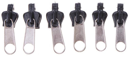 6 Pcs Universal Instant Fix Rits Reparatie Kit Vervanging Zip Slider Tanden Ritsen 3 Kleur nee.2