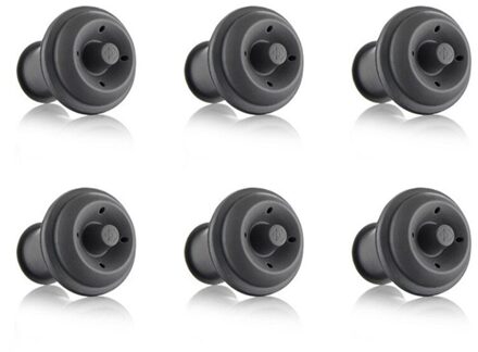 6 Pcs Vacuüm Wijn Stoppers Wijnfles Saver Vacuum Stoppers Onderhouder Saver Set van 6 Opgeslagen verse bar shaker #4JY2