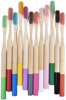 6 Pcs Volwassen Bamboe Tandenborstels Zachte Haren Eco Vriendelijke Cepillo Dientes Bambu Oral Care Tandenborstel Clareador De Dente