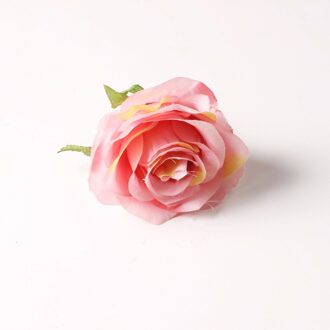 6 Pcs Wedding Rose Servet Ring Bloem Servet Ring Voelen Simulatie Bloem Servet Gesp Licht Geel