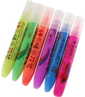 6 Pcs Wenskaart Kinderen Graffiti Puffy School Diy Niet Giftig Kleuterschool Tekening Pen Art Activiteit Kleurplaat Thuis