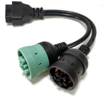 6 Pin J1708 + 9 Pin J1939 Naar 16 Pin OBD2 OBD-II Adapter Kabel Heavy Duty Truck