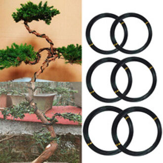 6 Roll 5 m Aluminium Boom Training Draden voor Tuin Planten Bonsai Beginners Trainers Kunstenaars 1mm/1.5mm /2mm Zwart