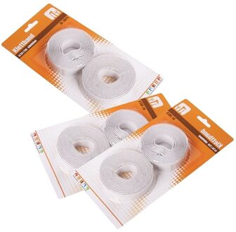 6 rollen klittenband a 200 cm - Tape (klussen) Wit