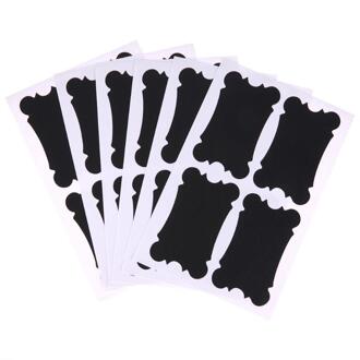 6 set Verwijderbare Anti Statische Blackboard Label Bruiloft Keuken Restaurant Borden Krijtbord Schrijven Opmerking Bericht Verf Boord