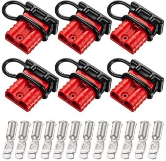 6 Sets 6-10 Gauge Batterij Quick Connector 50A 12-36V Batterij Quick Disconnect Kabelboom Plug kit Batterij Quick Plug zwart rood