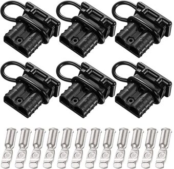6 Sets 6-10 Gauge Batterij Quick Connector 50A 12-36V Batterij Quick Disconnect Kabelboom Plug kit Batterij Quick Plug zwart