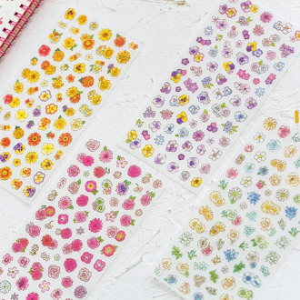 6 Sheets Birds Flowers Stickers Set Decorative Stationery Sticker Scrapbooking Diy Diary Photo Album Decoration Stick Label