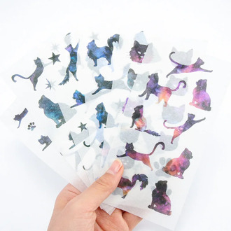 6 Sheets/Pack Beautiful Cats DIY Stickers Decorative Scrapbooking DIY Diary Album Stick Label Paper Decor Kids Gift