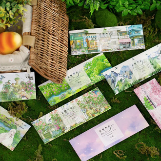 6 Sheets/pack Natural Scenery Stationery Sticker Planner Scrapbooking Diary Deco School Office Supplies Kawaii Stickers