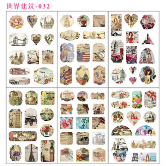 6 Sheets/pack World Of Buildings Decorative Stationery Stickers Scrapbooking Diy Diary Album Stick Label