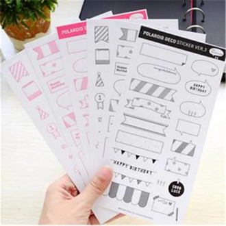6 sheets/set DIY Black Calendar Paper Sticker for Scrapbook Calendar Diary Planner Sticky Photo Album Decor Kids Children
