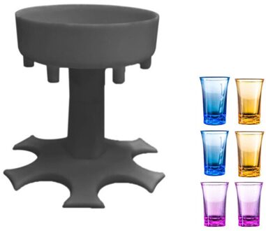 6 Shot Plastic Cup Dispenser Houder Wijn Whisky Bier Rack Bar Accessoires Partijen Liquor Dispenser Party Games Drinken Gereedschap F0002-6