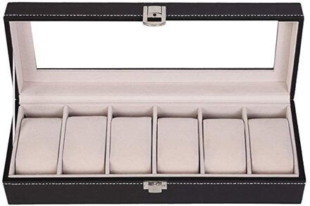 6 Slot Horloge Doos Draagbare Reizen Rits Case Collector Storage Sieraden Opbergdoos Multi-Functionele Armband Vitrine
