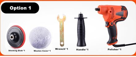 6 Snelheden Auto Verf Polijstmachine Machine 3500Rpm 220V Polijstmachine Care Schuren Waxen Gereedschap Voor Waxen Coating Schoonmaken Option 1