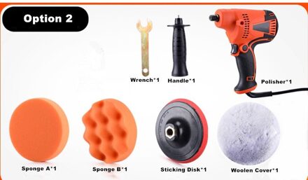 6 Snelheden Auto Verf Polijstmachine Machine 3500Rpm 220V Polijstmachine Care Schuren Waxen Gereedschap Voor Waxen Coating Schoonmaken Option 2