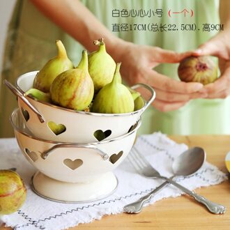 6 Soorten Bloemen Retro Tafel Fruit Platen Afvoer Mand Voor Fruit Keuken Slakom Voedsel Meral Gerechten Voor Restaurant Servies zilver hart