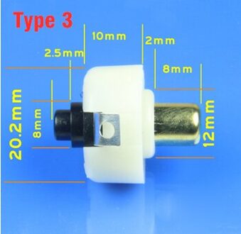 6 Soorten Zaklamp Staart Midden Side Klik Schakelaar Drukknop Led Zaklamp Lantaarn Schakelaar Assemblage Diy Reparatie Onderdelen type 3