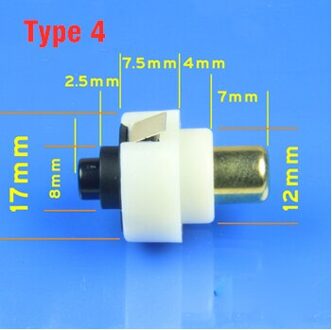 6 Soorten Zaklamp Staart Midden Side Klik Schakelaar Drukknop Led Zaklamp Lantaarn Schakelaar Assemblage Diy Reparatie Onderdelen type 4