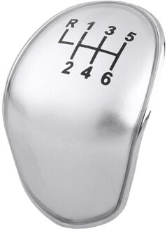 6 Speed Pookknop Cap pookknop pookknop Cover Insert gear shifter Voor Ford Focus Fiesta Mondeo transit ABS PLASTIC Zilver