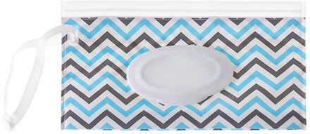 6 stijlen 24*14cm Easy-Carry Natte Doekjes Tas Snap Band Clamshell Cosmetische Pouch Cleaning Wipes Case housegold Servet Opbergdoos blauw golf