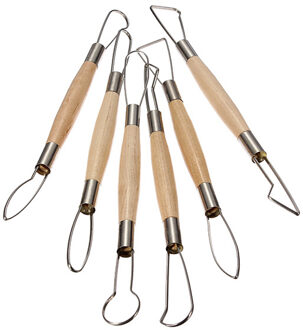6 stks Lint 8 inch Sculpting Gereedschap Set Aardewerk Keramische Modeling Tools Polymeer Klei Tool set Aardewerk Sculptuur Gereedschap