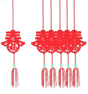 6 Stks/pak Chinese Jaar Decoratie Hanger Non-Woven Chinese Stijl Decoratie Lente Festival Thuis Opknoping Decoratie 1