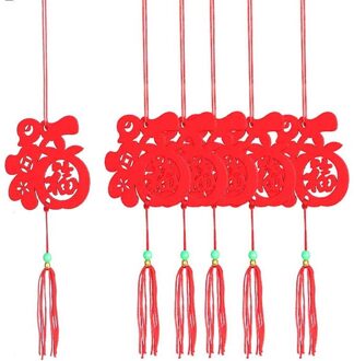 6 Stks/pak Chinese Jaar Decoratie Hanger Non-Woven Chinese Stijl Decoratie Lente Festival Thuis Opknoping Decoratie 3