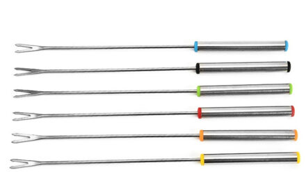 6 Stks/pak Rvs Barbecue Spies Barbecue Lam Spies Barbecue Vork Barbecue Vork Tool Barbecue Accessoires B