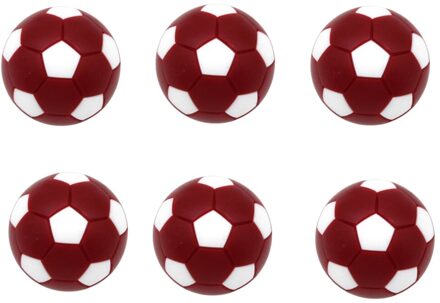 6 Stks/pak Tafelvoetbal Ballen Tafel Voetbal Vervanging Bal 1 1/4Inch donker rood