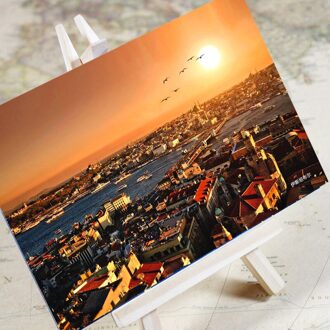 6 Stks/partij "Charmant Stad Serie-Istanbul" Landschap Postkaart/Wenskaart/Wens Kaart/Kerstcadeaus