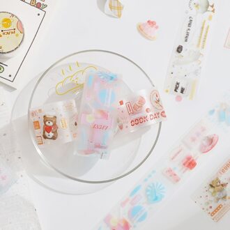 6 Stks/partij Cicaden In Zomer Serie Leuke Verse Eenvoudige Ins Decoratieve Mistig Oppervlak Pet Tape