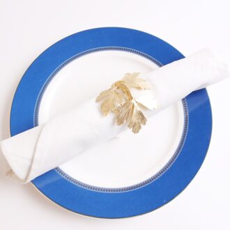 6 Stks/partij Fall Leaves Servetringen Goud Zilver Doop Bangle Metal Servet Houder Huwelijksgeschenken Doop Shower Party Decor 2