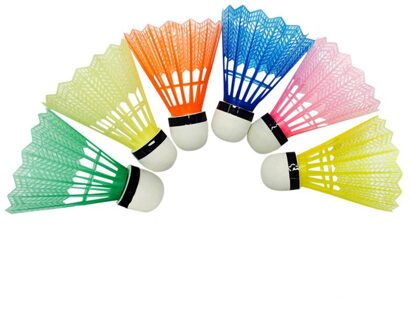 6 Stks/partij Kleurrijke Nylon Badminton Ballen Draagbare Shuttles Producten Outdoor Sport Badminton Accessoires 7
