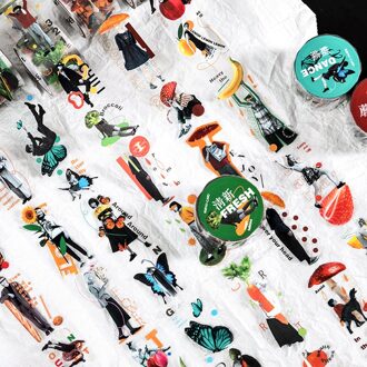6 Stks/partij Prachtige Collage Tijdschrift Serie Leuke Verse Decoratieve Pet Tape