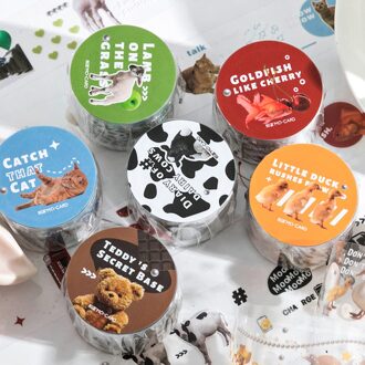 6 Stks/partij Ranch Dagboek Serie Leuke Verse Decoratieve Pet Tape