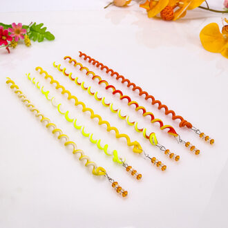6 stks/partij Regenboog Kleur Hoofdband Leuke Meisjes Haar Band Crystal Lange Elastische Haarbanden Hoofddeksels Haaraccessoires Willekeurige Kleur Oranje