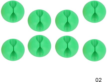 6 Stks/partij Siliconen Kleurrijke Cable Organizer Cable Winder Houder Bureau Gebruik Kabel Management Muis Draad Lader Houder Kabel Houder groen