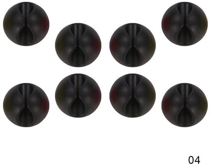 6 Stks/partij Siliconen Kleurrijke Cable Organizer Cable Winder Houder Bureau Gebruik Kabel Management Muis Draad Lader Houder Kabel Houder zwart