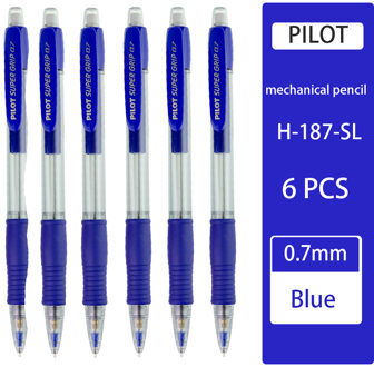 6 Stks/partij Vulpotlood 0.7 Mm Japan Pilot H-187-SL Kantoor En School Briefpapier 3 Kleuren Te Kiezen Blauw