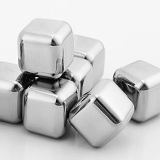 6 stks/partij Whisky Rvs Stenen Whisky Ijs Koeler Voor Whisky Bier Bar Huishoudelijke Huwelijkscadeau Gunst Kerst