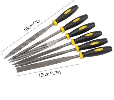 6 Stks/set 3 Size Houtbewerking Bestand Carbon Stalen Rasp Burr Verwijdering Polijsten Ruwe Proces Rasp Kit 5x180