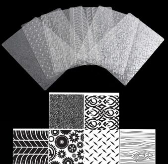6 stks/set 4 Stijlen Textuur Plastic Mold Mat Bakvormen Textuur Sheet Set Tyre Textuur Mat Fondant Cake Decorating Gereedschap