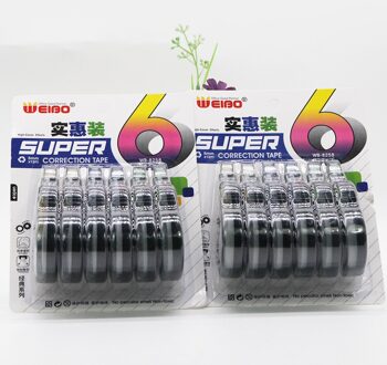 6 Stks/set 8258 Wit Out Corrector Correctie Tape Relatiegeschenk Stationery School Office Supply School Briefpapier Leveringen